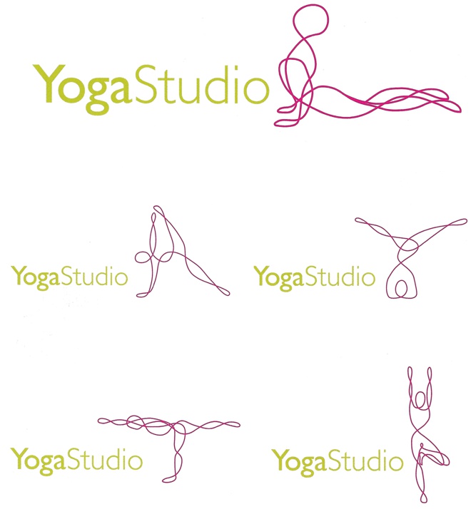 logotipo simbolo estudio de yoga